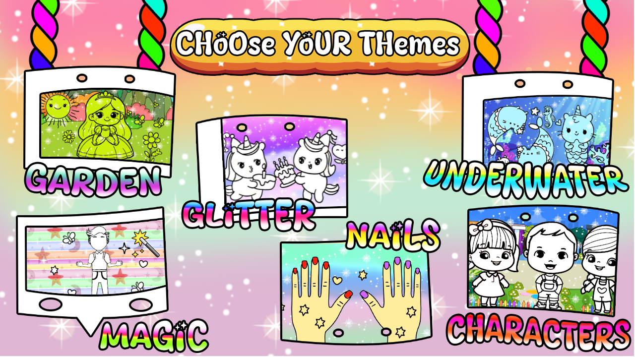 Coloring Game — Choose Your Themes Menu