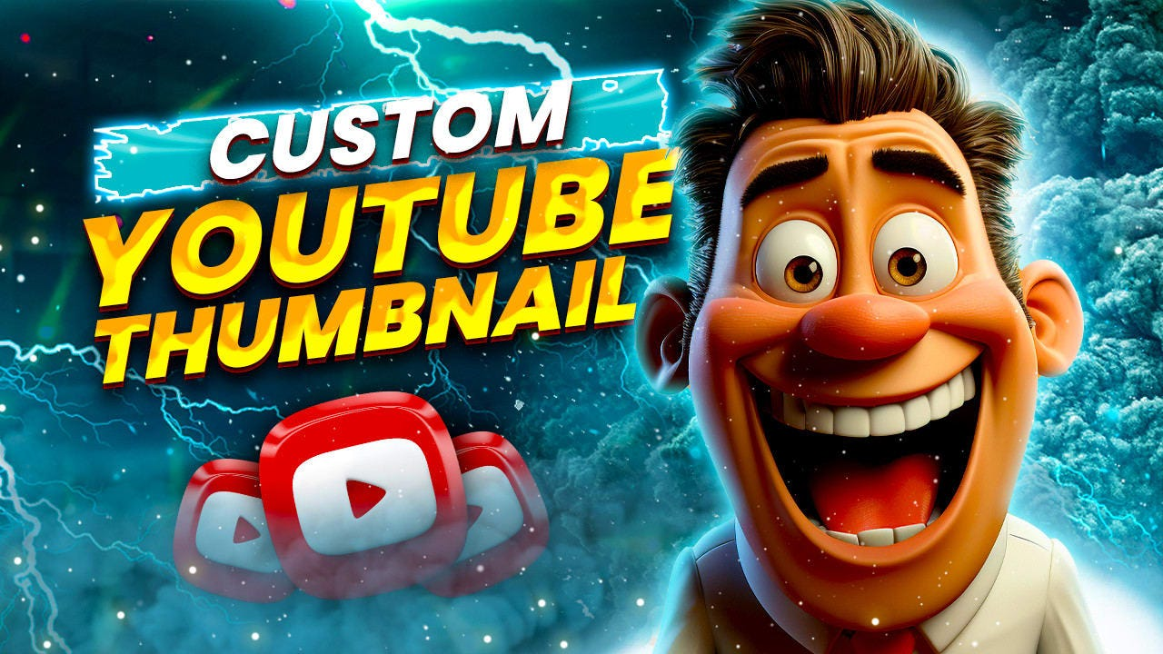 Custom YouTube Thumbnail — Pixar-Style Hero